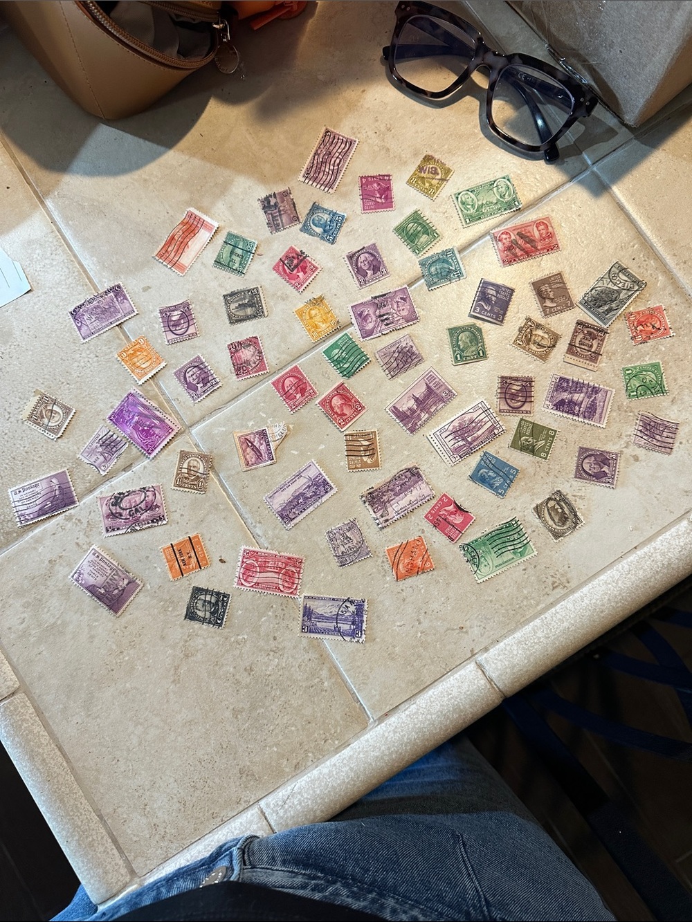 Vintage Mixed Color Stamp Collection - Assorted Colors